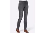 Bequeme Jeans CASUAL LOOKS, Damen, Gr. 24, Kurzgrößen, grau (grau, denim), 98% Baumwolle, 2% Elasthan, unifarben, lang, Jeans