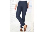 Thermojeans CLASSIC BASICS, Damen, Gr. 24, Kurzgrößen, blau (dunkelblau), 81% Baumwolle, 17% Polyester, 2% Elasthan, unifarben, lang, Jeans Thermojeans