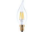 SEGULA LED-Leuchtmittel "Vintage Line", Energieeffizienz: F (A-G), transparent, L:112cm Ø:35cm, Leuchtmittel, dimmbar, Kerze Windstoß klar, E14