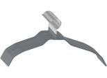 Kleiderbügel WENKO "Modell Alessia", grau, B:41cm H:21,5cm T:0,5cm, Metall, Kleiderbügel, Kleiderbügel, rutschfeste Beschichtung, extra dünn, platzsparend