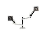 Ergotron LX Dual Monitorarm Tischhalterung inkl. Notebook Halterung für zwei Monitore bis 60,96 cm 24 Zoll Aluminium