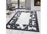 Teppich AYYILDIZ TEPPICHE "FIESTA 4307", schwarz, B:140cm H:6mm L:200cm, Polyester, Teppiche, Teppich, Läufer, Pflegeleicht / Moderner Fell Look