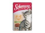 Schmusy Ragout Nassfutter Katze Adult in Gelee Huhn 88x100 g