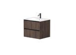 Waschtisch WELLTIME "City, Badmöbel, Badkommode, Badschrank, in verschiedenen Breiten", braun (braun oak), B:61cm H:50cm T:46cm, Waschtische, Waschtisch, mit Soft-Close-Funktion, inklusive Waschbecken, FSC zertifiziert
