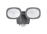 Brennenstuhl LED Aussenstrahler LUFOS 420, OSRAM-LEDs, 180° Bewegungsmelder, Batteriebetrieb, 2x 240 lm, IP44, grau