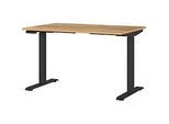 Schreibtisch Boston, elektrisch höhenverstellbar, Rechteck, T-Fuss, Memory-USB-Panel, B 1200 x T 800 x H 720-1200 mm, Navarra-Eiche/schwarz