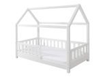 Mid.you Hausbett, Weiß, Holz, Kiefer, Schichtholz,massiv, 80x160 cm, in verschiedenen Größen erhältlich, in verschiedenen Farben erhältlich, bodentiefer Einstieg, Babymöbel & Kindermöbel, Kinderzimmer & Jugendzimmer, Kinderbetten, Spielbetten
