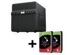 Synology DiskStation DS423 4 Einschübe NAS-Server Leergehäuse + 2x Seagate Ironwolf SATA 3.5" HDD 8TB Festplatte