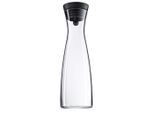 WMF Wasserkaraffe Basic, Klar, Schwarz, Metall, Kunststoff, Glas, 1,5 L, Deckel, Kaffee & Tee, Kannen, Karaffen