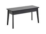 Mid.you Sitzbank, Schwarz, furniert, massiv, 1-Sitzer, 90x47x35 cm, Truhe im Sitz, Esszimmer, Bänke, Sitzbänke