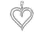 Kettenanhänger ADELIA´S "moderner Herz Anhänger aus 925 Sterling Silber", silber, Schmuckanhänger, Damen, Silber 925 (Sterlingsilber), Kettenanhänger