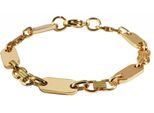Edelstahlarmband ADELIA´S "Unisex Armband aus Edelstahl" Gr. 19, gold, Armbänder, Herren, 19, Edelstahl, Edelstahlarmband