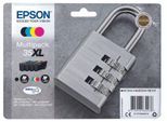 Epson Original 35XL Schloss Druckerpatronen 4er Multipack schwarz cyan magenta gelb (C13T35964010)