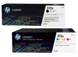 HP Original 312X/ 312A Toner 4er Set schwarz hohe Kapazität, cyan, magenta, gelb