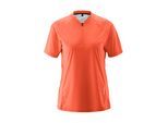 Radtrikot GONSO "Adventure Jersey Soft Touch W", Damen, Gr. 42, rot (hellrot), 100% Polyester (recycelt), Rundhals, Trikots Radtrikot, Angenehmes, weiches Tragegefühl