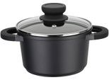 Kochtopf GSW "SilcoGuss noir", schwarz, H:9,5cm Ø:16cm, Töpfe, Kochtopf, Induktion