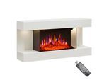 BALDERIA Elektrokamin Ida – Wandkamin mit Heizung 1800 W, weiss