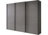 Schwebetürenschrank WIEMANN "Phoenix, Made in Germany, modernes Design, Highlight, Blickfang", lava, dekor, B:279cm H:217cm T:67cm, Schränke, Schwebetürenschrank, maximaler Staurraum, inkl.Einlegeböden, Wäscheböden u. Dämpfer