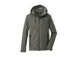 Softshelljacke KILLTEC "KOW 79 MN SFTSHLL JCKT", Herren, Gr. XL, grün (moosgrün), Oberseite: 92% Polyester, 8% Elasthan.Rückseite: 100% Polyester, Jacken Softshelljacke, Wasser- und windabweisende Softshelljacke, abnehmbare Kapuze