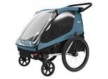 Thule Fahrradanhänger Courier , Blau, Schwarz , Metall , 32x105x76 cm , Freizeit, Sport & Fitness, Fahrradanhänger