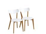 Livetastic Stuhl-Set, Natur, Weiß, Holz, Kautschukholz, massiv, eckig, 46x78x55.5 cm, abwischbar, Esszimmer, Stühle, Esszimmerstühle, Esszimmerstühle-Set