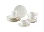 Villeroy & Boch Kaffeeservice New Moon, Weiß, Keramik, 18-teilig, robust, Essen & Trinken, Geschirr, Geschirr-Sets, Kaffeeservice