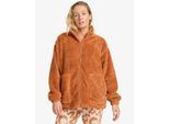 Fleecejacke BILLABONG "BRING THE SUN", Damen, Gr. M (38), sunburnt, Obermaterial: 100% Polyester, Jacken Fleecejacke, sportlicher Stil, aus Polyester, mit Rollkragen und Reissverschluss