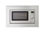 PKM Einbaumikrowelle , Edelstahlfarben , Metall , 59.50x39x35.40 cm , Digitaldisplay, Grillfunktion, LED-Display, Auftaufunktion, Signalton, Timerfunktion , Küchen, Küchenelektrogeräte, Mikrowellen