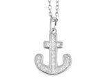 Kettenanhänger ADELIA´S "moderner Anker Anhänger aus 925 Sterling Silber", silber, Schmuckanhänger, Damen, Silber 925 (Sterlingsilber), Kettenanhänger