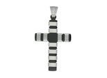 Kettenanhänger ADELIA´S "trendiger Kreuz Anhänger aus Edelstahl", silber, Schmuckanhänger, Damen, Edelstahl, Kettenanhänger
