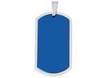 Kettenanhänger ADELIA´S "zeitloser Schmuck Anhänger aus Edelstahl", blau, Schmuckanhänger, Damen, Edelstahl, Kettenanhänger