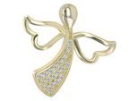 Kettenanhänger ADELIA´S "stilvoller Engel Anhänger aus 925 Sterling Silber", gold, Schmuckanhänger, Damen, Silber 925 (Sterlingsilber), Kettenanhänger