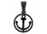Kettenanhänger ADELIA´S "eleganter Anker Anhänger aus Edelstahl", schwarz, Schmuckanhänger, Damen, Edelstahl, Kettenanhänger