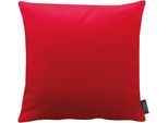 Dekokissen APELT "Arte" Gr. 1, rot (rot, unifarben), B:46cm L:46cm, Polyester, Dekokissen_Sitzkissen_Kissenhüllen, Kissenhülle ohne Füllung, 1 Stück