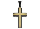 Kettenanhänger ADELIA´S "modischer Kreuz Anhänger aus Edelstahl", blau, Schmuckanhänger, Damen, Edelstahl, Kettenanhänger