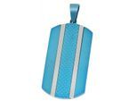 Kettenanhänger ADELIA´S "hochwertiger Schmuck Anhänger aus Edelstahl", blau, Schmuckanhänger, Damen, Edelstahl, Kettenanhänger
