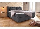 Boxspringbett HOME AFFAIRE "Océane", braun (mud), B:190cm L:221cm, Komplettbetten, Boxspringbett, Bodenfrei- wirkt freischwebend, verschiedene Härtegrade (auch H4)