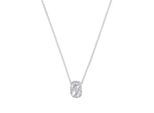 Kette mit Anhänger JOOP "Schmuck, Geschenk", silberfarben, kristallweiß, Halsketten, Damen, Silber 925 (Sterlingsilber), L: 45 B: 1,8mm, mit Zirkonia (synth.), B:1,8mm