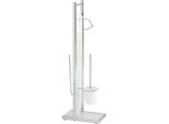 Badaccessoire-Set HEINE HOME, weiß, Chrom, Glas, Badaccessoires-Sets
