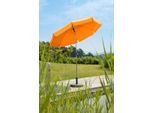 Sonnenschirm SCHNEIDER SCHIRME "Locarno", orange, Obermaterial: 100% Polyester, Standschirme, abknickbar, ohne Schirmständer