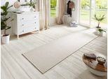 Läufer HANSE HOME "Nature 600" Gr. 50, weiß (ivory), B:80cm H:5mm L:450cm, Polypropylen (PP), Teppiche, Läufer, Flachgewebe, In- & Outdoor, Rutschfest, Flur, Küche, Garten, Terrasse