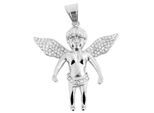 Kettenanhänger ADELIA´S "stylischer Engel Anhänger aus Edelstahl", silber, Schmuckanhänger, Damen, Edelstahl, Kettenanhänger
