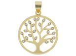 Kettenanhänger ADELIA´S "zeitloser Schmuck Anhänger aus 925 Sterling Silber", gold, Schmuckanhänger, Damen, Silber 925 (Sterlingsilber), Kettenanhänger
