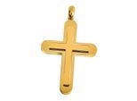 Kettenanhänger ADELIA´S "hochwertiger Kreuz Anhänger aus Edelstahl", gold, Schmuckanhänger, Damen, Edelstahl, Kettenanhänger