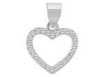Kettenanhänger ADELIA´S "eleganter Herz Anhänger aus 925 Sterling Silber", silber, Schmuckanhänger, Damen, Silber 925 (Sterlingsilber), Kettenanhänger