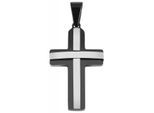 Kettenanhänger ADELIA´S "trendiger Kreuz Anhänger aus Edelstahl", blau, Schmuckanhänger, Damen, Edelstahl, Kettenanhänger