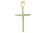 Kettenanhänger ADELIA´S "eleganter Kreuz Anhänger aus 925 Sterling Silber", gold, Schmuckanhänger, Damen, Silber 925 (Sterlingsilber), Kettenanhänger