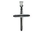 Kettenanhänger ADELIA´S "stilvoller Kreuz Anhänger aus Edelstahl", silber, Schmuckanhänger, Damen, Edelstahl, Kettenanhänger