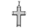 Kettenanhänger ADELIA´S "zeitloser Kreuz Anhänger aus Edelstahl", schwarz, Schmuckanhänger, Damen, Edelstahl, Kettenanhänger