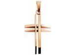Kettenanhänger ADELIA´S "hochwertiger Kreuz Anhänger aus Edelstahl", gold, Schmuckanhänger, Damen, Edelstahl, Kettenanhänger